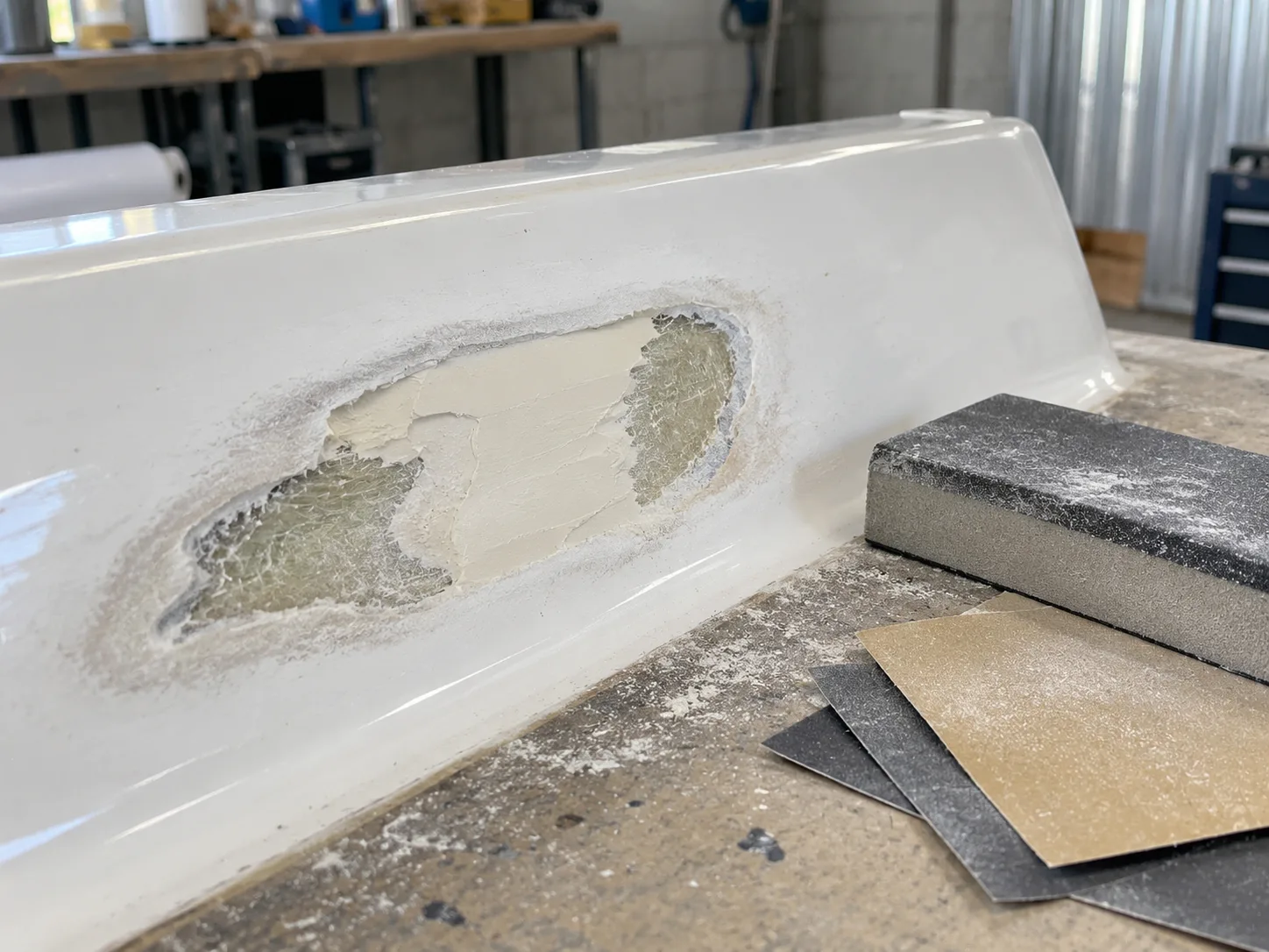 Composite repair work