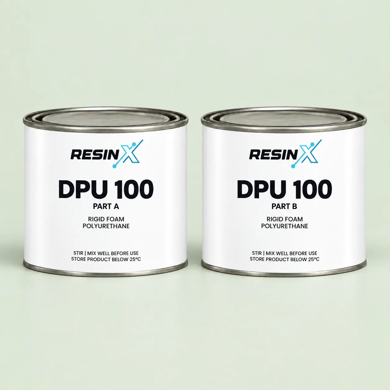 ResinX DPU 100 rigid foam polyurethane, part A and part B