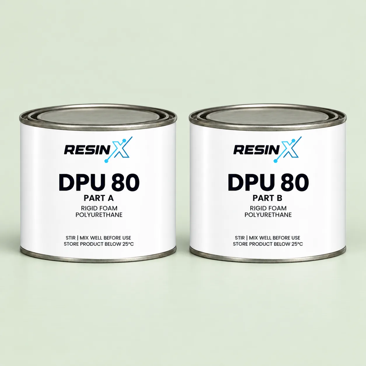 ResinX DPU 80 rigid foam polyurethane, part A and part B