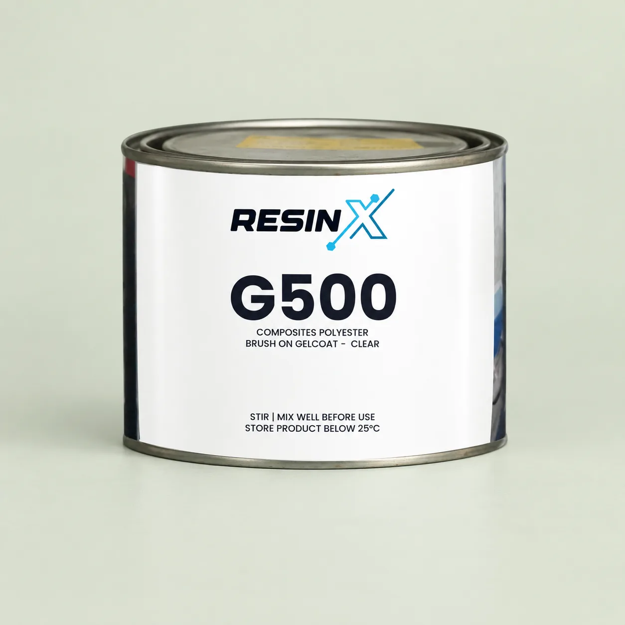 ResinX G500 brush-on gelcoat tin
