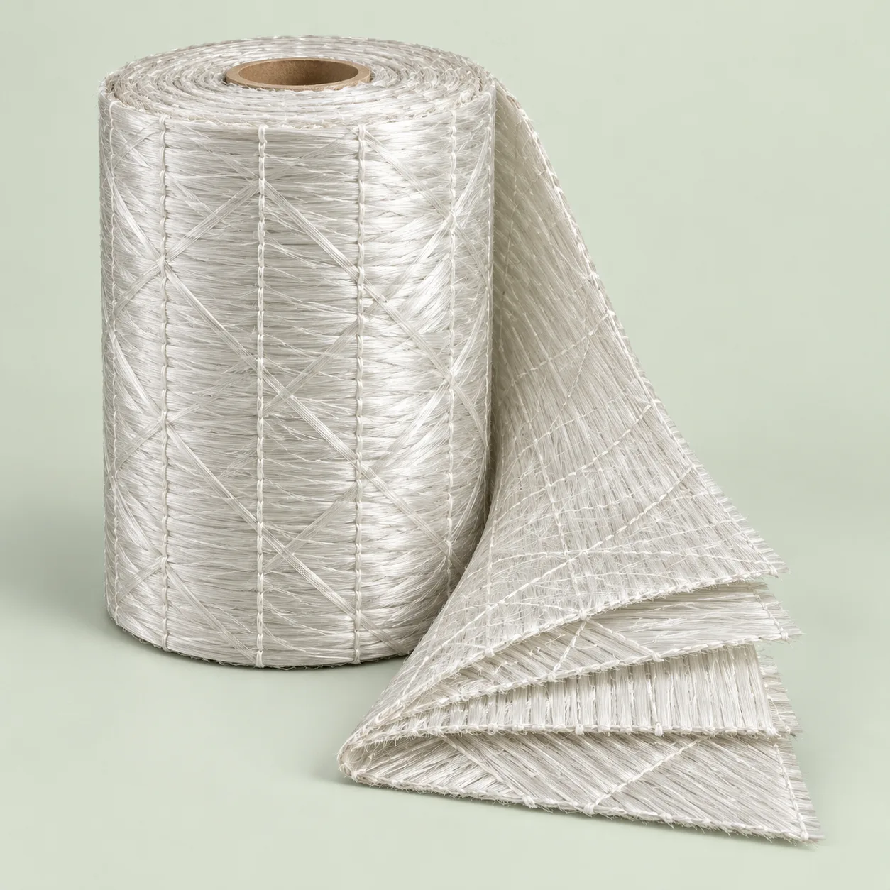 QX1100 roll of quadriaxial E-glass fabric with stepped layers